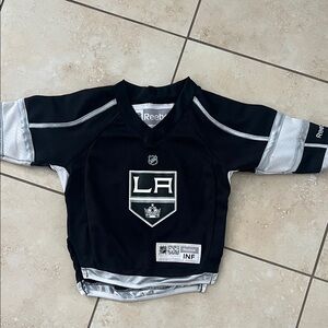 Reebok Kids Black and Silver LA Kings Jersey
